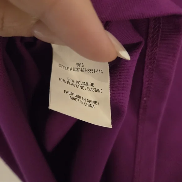 Melanie Lyne Small Purple Scoop Neck Tank - Picture 5 of 5